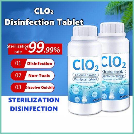 100PCS Healthy Chlorine Dioxide Tablet ClO2 AntiBacterial Disinfection