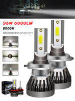 [ส่งฟรี] หลอดไฟไฟหน้ารถมอเตอร์ไซค์แบบ LED รถยนต์9005/9006/9012/H1/H4/H7/H11ชุดหลอดไฟรถยนต์ LED ความสว่างสูงไฟสูงต่ำ6000K สีขาวกันน้ำ