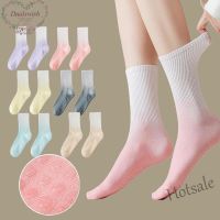 【hot sale】✽☌ C04 Dualswish Summer Thin Gradual Yoga Socks Skid Resistant Professional Womens Middle Tube Socks Fitness Pilates Yoga Socks