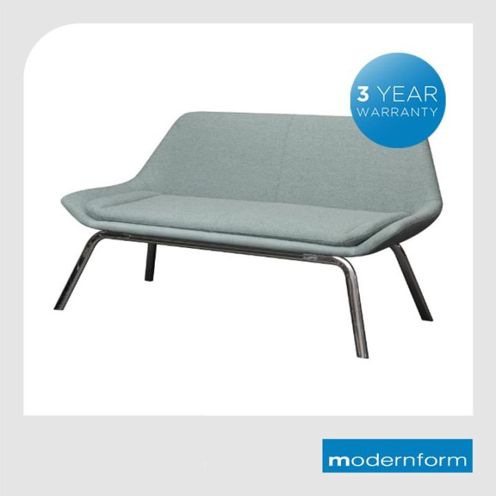 modernform-โซฟาโมเดอร์น-รุ่น-bd-f9193-2-ที่นั่ง-เบาะสีเทา-ขาโครม-รับประกันนาน-3-ปี