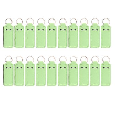 10 Pcs Creative Keychain Lipstick Cases Cover Hand Sanitizer Bottle Cover Key Chain (Pink)
