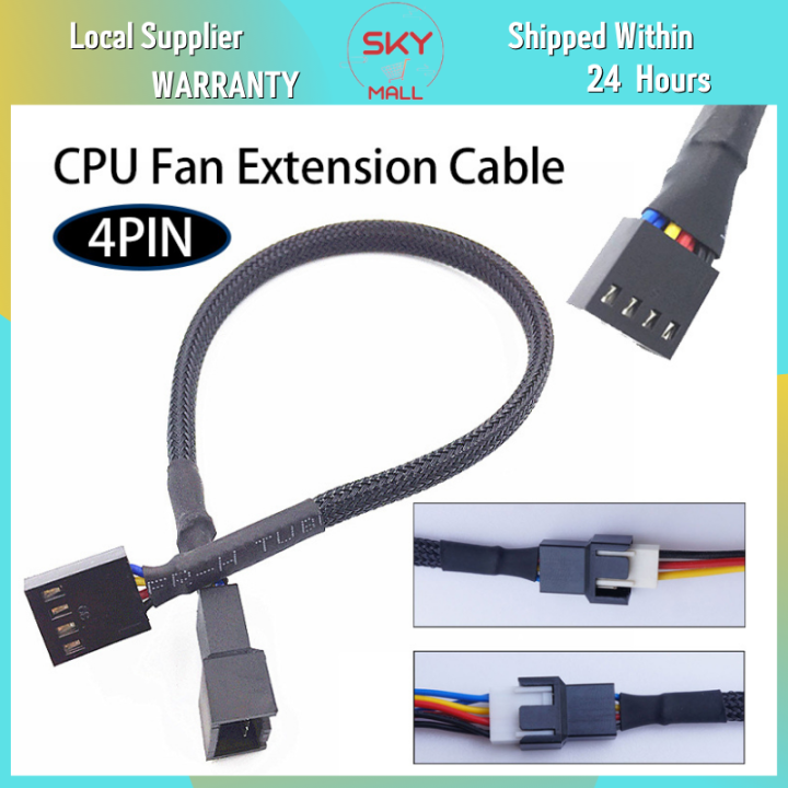 4 Pin PWM Connector Case Fan Extension Power Cable for Computer CPU for