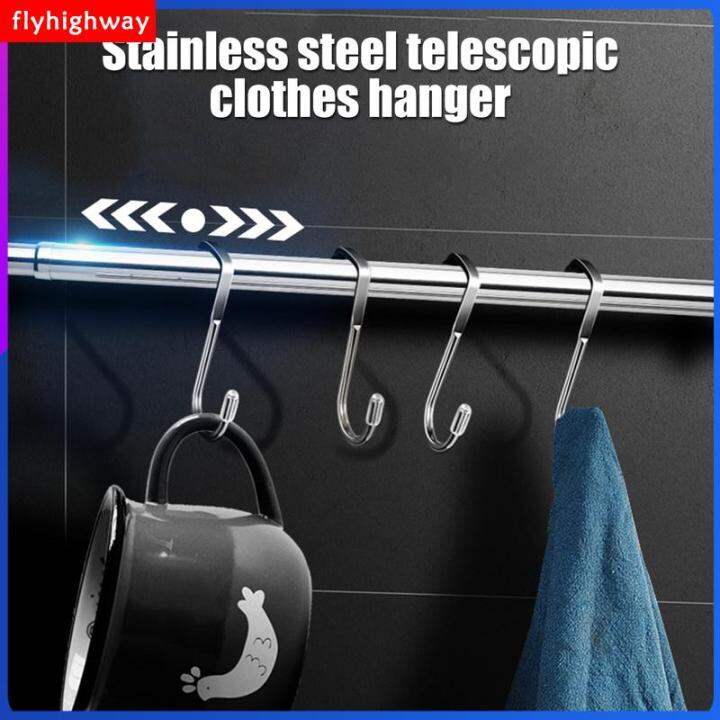Extendable Clothing Rail Stainless Steel Wardrobe Rail Wardrobe Rail