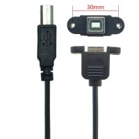 USB 2.0 Type B Male to Female M/F EXTENSION Data Cable Panel Mount For Printer cord with Screw hole 30cm 50cm