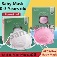6PCS/Bag 0-36 month Baby Mask 0-3 ปีครึ่งเด็กหน้ากากสามมิติระบายอากาศและไม่อับสามมิติหน้ากาก
