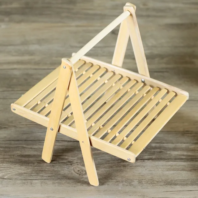 Bamboo Drying Rack Mutton Rack Fried Snacks Vegetables Bamboo Folding