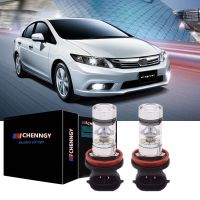 สำหรับ HONDA CIVIC 2012 2013 2014 2015 - 2x ไฟ Led แบบสว่างไฟตัดหมอกหลอดไฟ H11สีขาว6000K ชุดโคมไฟอุปกรณ์เสริม