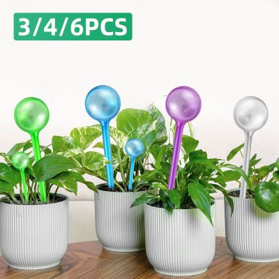 6/3Pc Automatic Large Plant Watering Globes Self Watering Devices Plant Waterer Self Watering Bulb Garden Drip Irrigation System Plumbing Valves