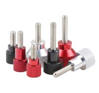 1Pcs M5 (D12x20 )Aluminium Alloy Stainless Knurled Thumb Screw Hand Grip Knob Step Bolt Screws Red Black White