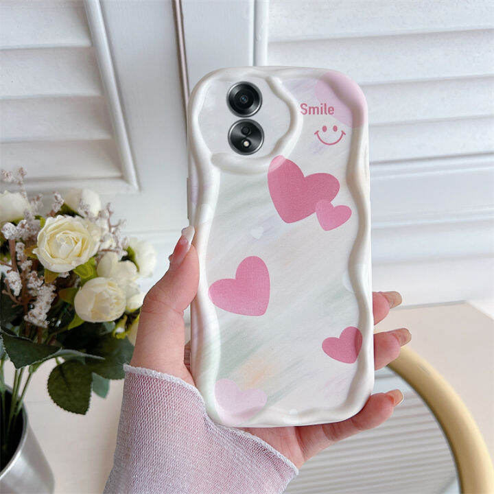 phone-case-เคส-oppoa58-4g-oppo-a58-a78-nfc-a98-oppo-reno8-t-5g-4g-a17k-a17-มีสีสันรูปหัวใจกราฟฟิตีมาการองเคสโทรศัพท์เลนส์ป้องกันซิลิโคนนิ่ม2023