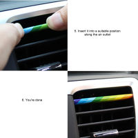 10Pcs Mouldings Auto Air Outlet Trim Strip Auto Air Vent Grilles ขอบ Trim รถยนต์แถบตกแต่งรถจัดแต่งทรงผมรถ Accessories