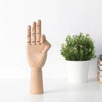 มือไม้ หุ่นมือไม้ สำหรับตกแต่ง display สินค้า ที่ห้อยเครื่องประดับ ของแต่งบ้าน แต่งห้อง ดัดงอได้ สีเนเชอรัลทำจากไม้บีช สูง 30 cm.
