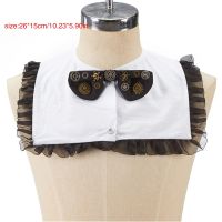 King เสื้อครอปครึ่งตัว Steampunk กุทัณฑ์ปลอมคอปกเครื่องแต่งกายสําหรับผู้หญิง