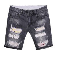 CODxdrrf5157 Ready Stock Men Jeans Casual Straight Jeans Denim Short Jeans Seluar Pendek Denim Seluar Pendek Lelaki