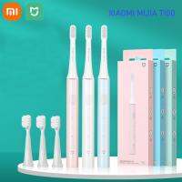 Xiaomi MIJIA แปรงสีฟันไฟฟ้าอะคูสติก T100ฟอกฟันขาวเดิมการสั่นสะเทือนอัลตราโซนิก IPX7แปรงสีฟันอัจฉริยะชาร์จ USB