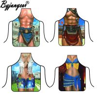 Funny Apron Decoration Muscle man Apron for Sanitary Cleaning Women Men Dinner Party Cooking Apron Kitchen Accessories CWQ270 Aprons