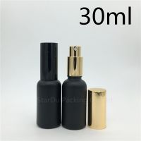 12pcs 30ml Black Frosted Glass Bottle With Aluminum Sprayer Perfume Bottles 30cc Essential Oil Spray Bottle