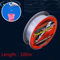 6URONGII 100m 100% Fluorocarbon สตริง ตกปลา สายเชือกแข็งแรง เส้นใยเดี่ยว ลวดเชื่อม สายการประมง ไนลอน PA