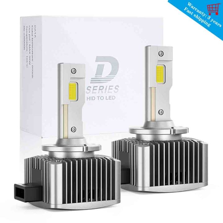 D5S Xenon Led Bulbs 6000K Bright White Replace Low/High Beam LED Headlights  2pcs 