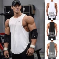 hot【DT】 New Men vest sleeveless Top  workout printed Under printing mens gyms