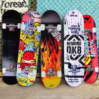 สเก็ตบอร์ด สเก็ตบอร์ด 4 ล้อ skateboard สเก็ต บอร์ดSkateboards Customized สเก็ตบอร์ดแฟชั่น ลายสวย สำหรับผู้เริ่มหัดเล่น(ล้อสามารถเลี้ยวได้)