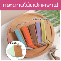 สมุดโน้ตพวงกุญแจ009 สมุดโน้ตขนาดเล็ก สมุดโน๊ตพกพาปกกระดาษคราฟ 5.5*9 cm จำนวน50แผ่น สมุดจด สมุดโน๊ตน่ารัก  สมุดบันทึก