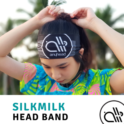 ผ้าคาดศรีษะ Head Band เนื้อ Silk Milk นุ่ม สบาย กันเหงื่อ by anyhead