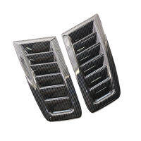 2 Packs Car Hood Vent Scoop Flow Intake Louvers Bonnet Cover Modified Accessory Fits for Ford Focus Carbon Fiber Style