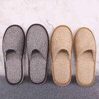 รองเท้าผ้าลินินแบบพกพาสำหรับสปาสำหรับเดินทางโรงแรมใช้แล้วทิ้ง Slippers492สำหรับแขกผู้เข้าพักในบ้านรองเท้าแตะสำหรับทุกเพศรองเท้าแตะใส่ในบ้านฤดูร้อน553