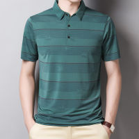 Ymwmhu Fashion Men Striped Men Shirt Polo Short Sleeve Thin Summer Shirt Casual Slim Polo Shirt Men Clothing Korean Tops Brand