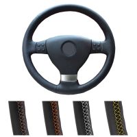 【YF】 Car Steering Wheel Cover For Volkswagen Golf 5 Mk5 VW Passat B6 Jetta Tiguan 2007-2011 Leather Wrap