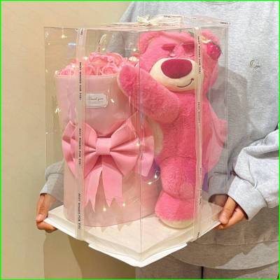 Wilk Sanrio Lotso ช่อดอกซานริโอ้ ตุ๊กตาหมี สตรอเบอร์รี่ น่ารัก ของขวัญวันเกิด วันวาเลนไทน์ สําหรับเด็กผู้หญิง