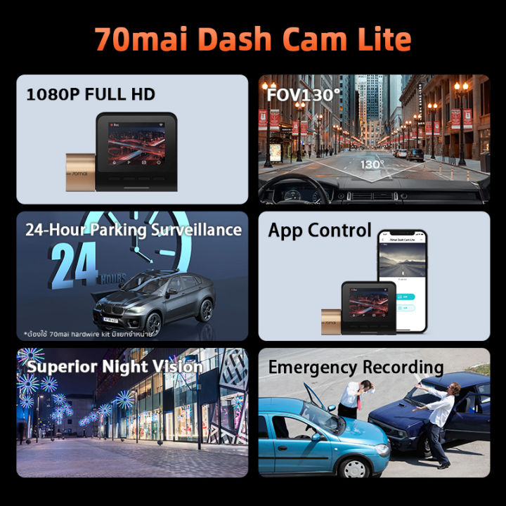 70mai-dash-cam-lite-กล้องติดรถยนต์-กล้องส่องด้านหน้า-กล้องติดรถยนต์แบบพกพา-กล้องหน้ารถ-กล้อง-กล้งติดรถยนต์-กล้องติดรถ-by-tera-gadget