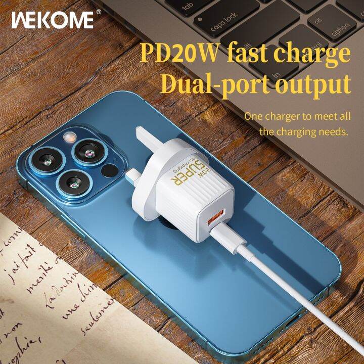 wekome-ที่ชาร์จศัพท์มือถือ-pd20w-พอร์ต-usb-a-c-เหมาะสำหรับ-14-13-12-pro-max-samsung-xiaomi