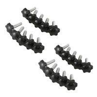 20 Pcs M8X30mmx32mm Male Thread Hex Shaped Head Clamping Screw Knob