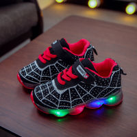 Size 21-35 Baby LED Shoes With Lights Mesh Toddler Shoes For Kids Boys Luminous Baby Girls Shoes Glowing Sneakers For Children