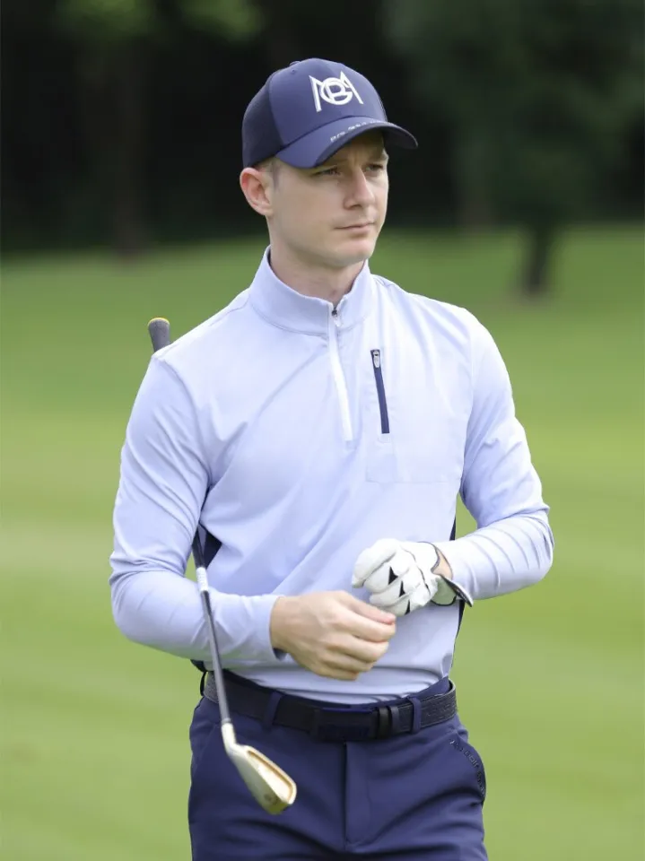 PGM Golf Men's Long Sleeved T Shirts Soft Skin Friendly Stand Collar Sports  Shirt Golf Wear for Men YF522