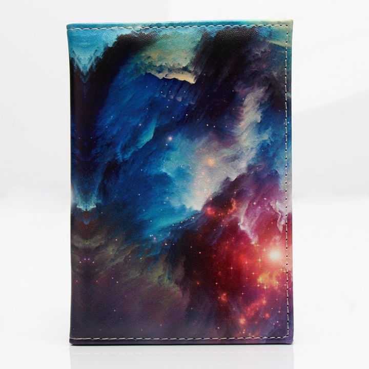 ผู้ถือหนังสือเดินทางสี-starry-cosmic-starry-sky-colored-air-ticket-holder-หนังสือเดินทาง-book