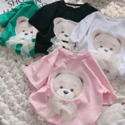 Áo phông cộc tay bé gái , áo thun cotton Quảng Châu cao cấp 17-45kg