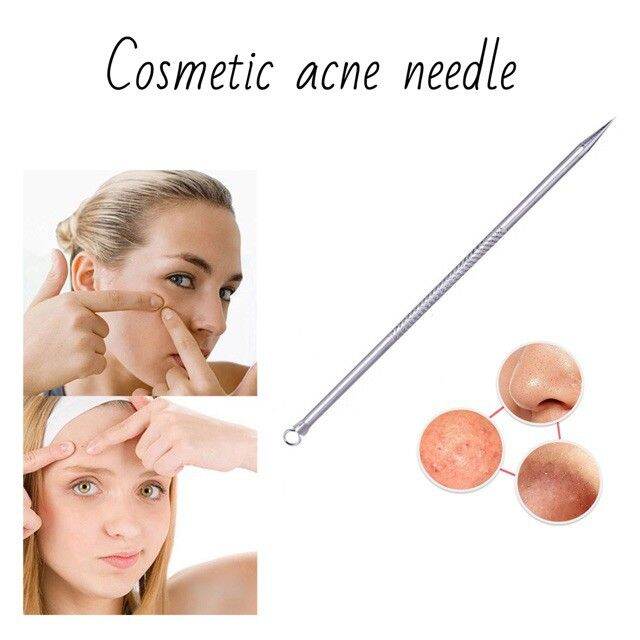 MF Stainless Steel Pimple Extractor Blackhead Pimples Pin Acne Remover