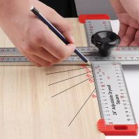 T-Shape Adjustable Angle Measure Ruler High Precision Protractor Adjustable Multifunction Measuring Tool Angle Measure Ruler