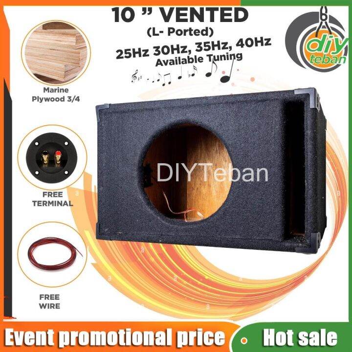 Subwoofer Box 10 Inches L Ported 25hz 40hz Available Tuning Vented