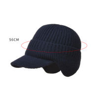 Kintted Winter Mens Hat Thick Windproof Sun Hat Outdoor Riding Warm Ear Protection Knitted Hat ale Baseball Cap