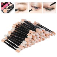 ๑❈✻ Hot Disposable 30/50/100PC Eye shadow Brush Makeup Dual Sided Sponge Nylon Set Eye Shadow Brushes For Cosmetic Applicator Makeup