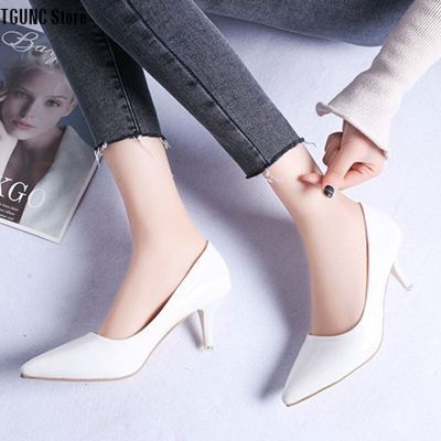 TGUNC Store Womens leather shoes Formal pointed high heels Work wear Ladies dress shoes Multiple colour 【high quality】