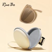 ❣✑ RUOBO Classic Foldable Sunglasses For Men Women Vintage Oval Frame Fishing Biking Portable Folding Eyewear UV400 Gafas De Sol