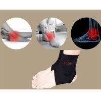 แผ่นประคบข้อเท้า  ด้วยแม่แหล็กความร้อนธรรมชาติ จากทัวมารีน Tcare Tourmaline Heating Magnetic Massage Ankle Belt Pad Protect Band Support