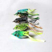 Sanba 5ชิ้นคางคกพลาสติกอ่อนล่อตกปลากลวง Crankbait ตะขอเบสเหยื่อกบ