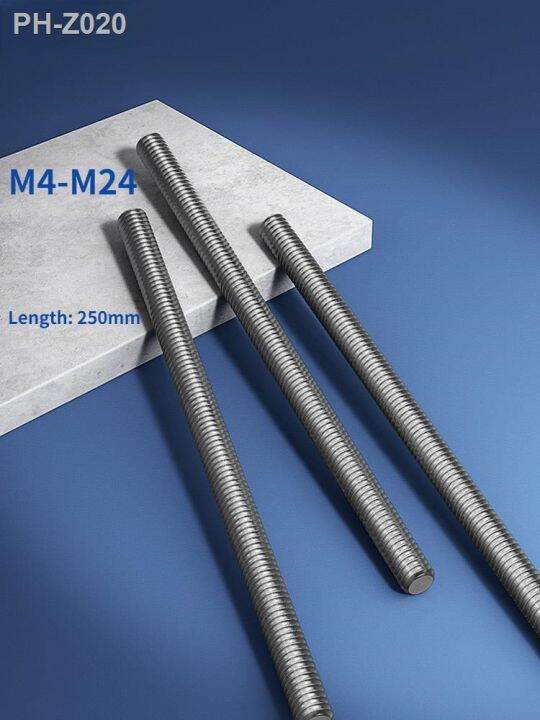 M4M24 304 Stainless Steel Left Way LeftHanded Reverse Bolt Fully Threaded Bar Rod Stud Right