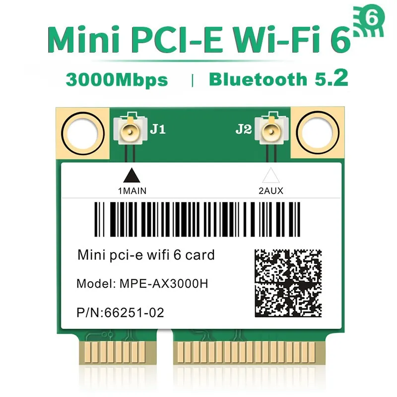 Wifi 6/5/4 Bluetooth Mini PCI-E Thẻ Không Dây Mạng Bộ Chuyển Đổi Cho Laptop  PC 